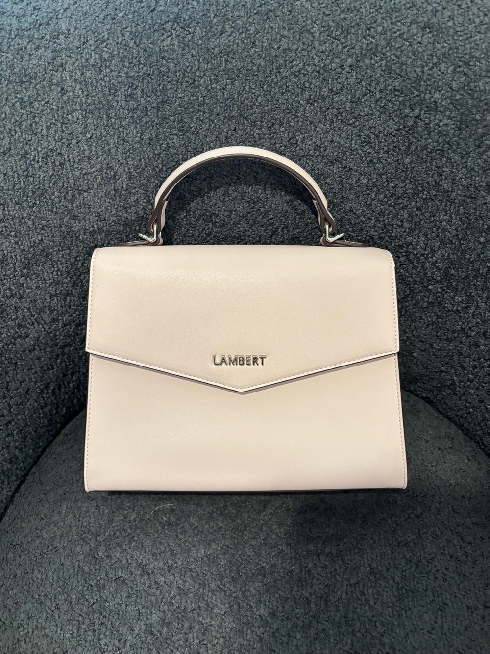 Lambert Structured Top-Handle Satchel in Pale Pink